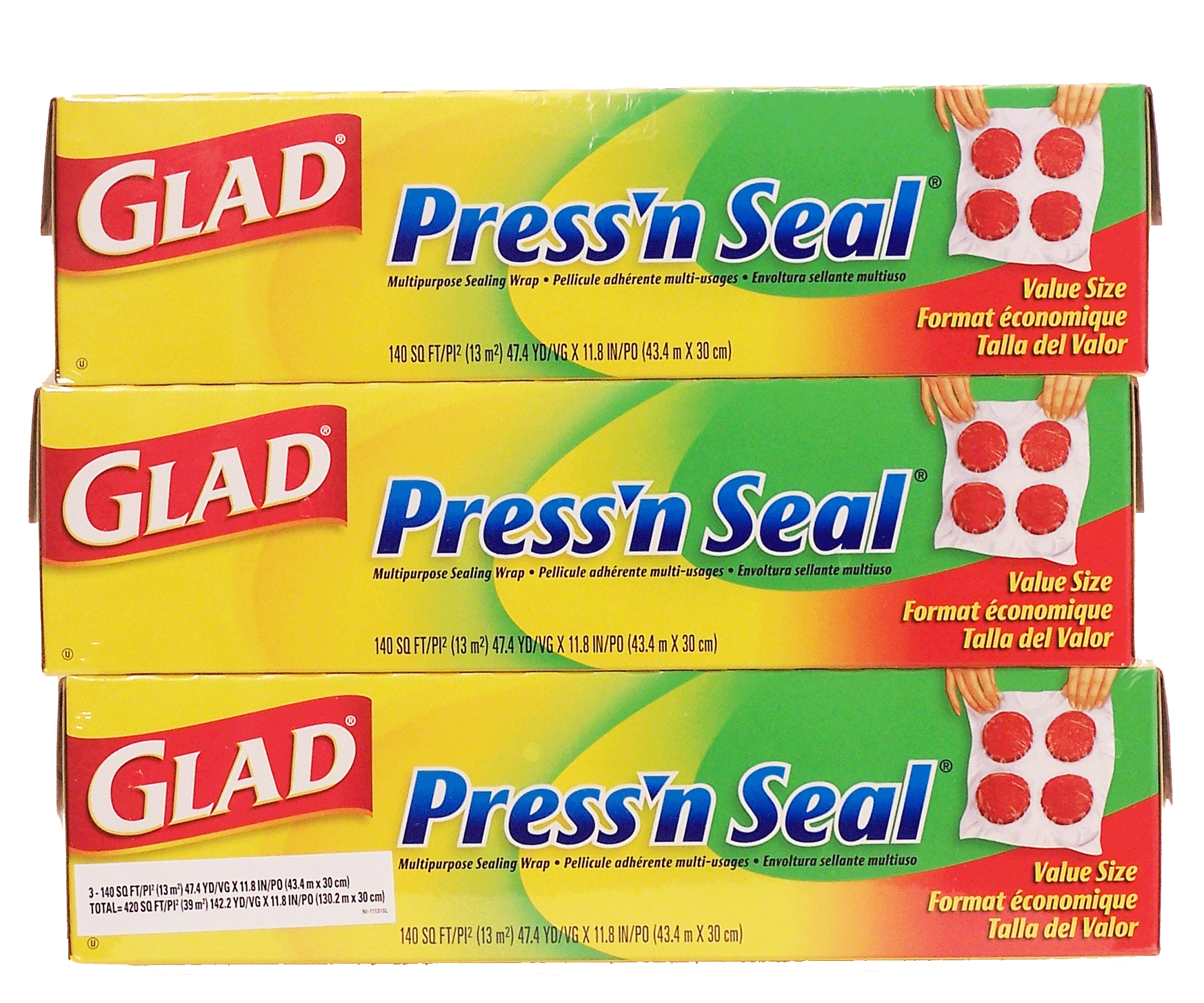 Glad Press 'n Seal multipurpose sealing wrap, 140-sq. ft. Full-Size Picture